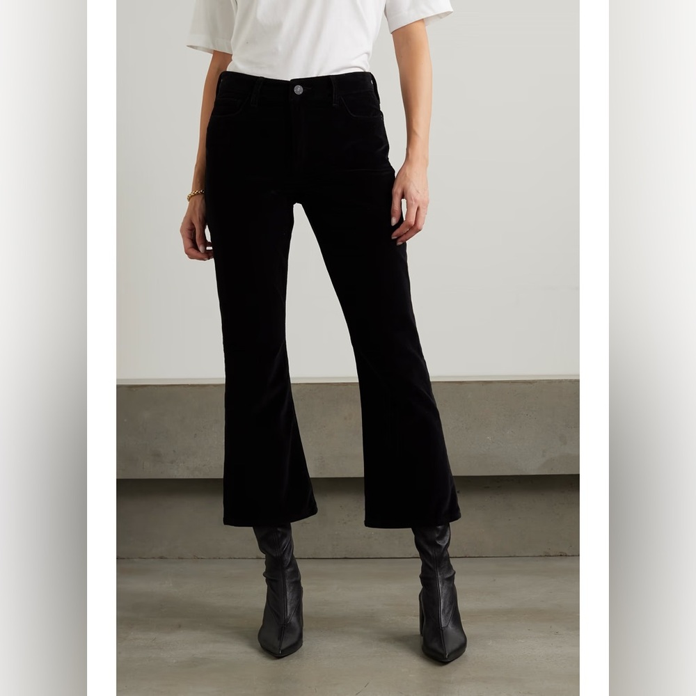 FRAME's 'Le Crop Mini Boot' velvet jeans